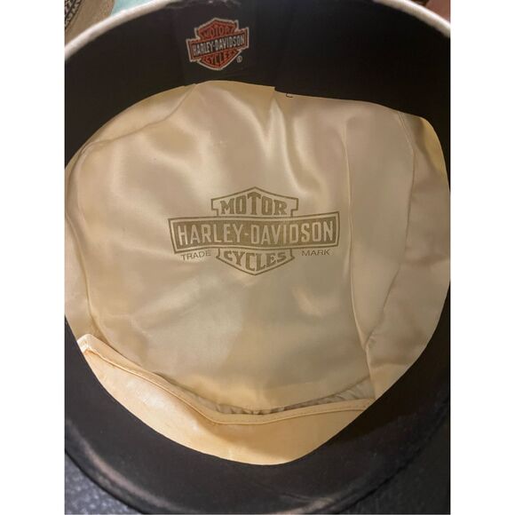 Vintage White Harley Davidson Cap Hat Large Made in USA - Picture 11 of 13